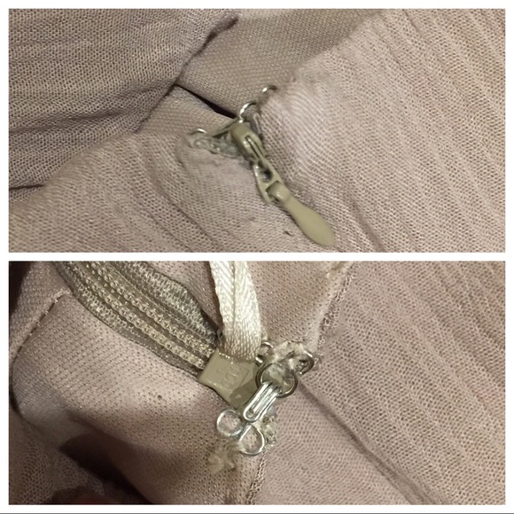 Fashion on Earth Lace Up Romper Taupe NWT Sz L - Picture 4 of 6